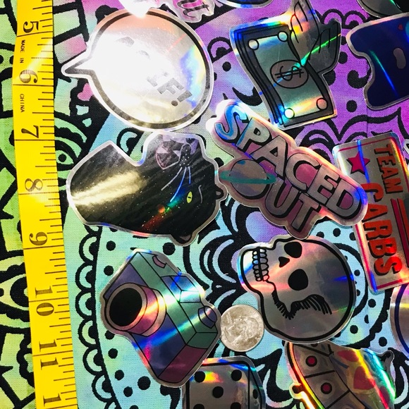 Spaced Out Metallic Prismatic Reflective Single Decor Sticker - Picture 9 of 9